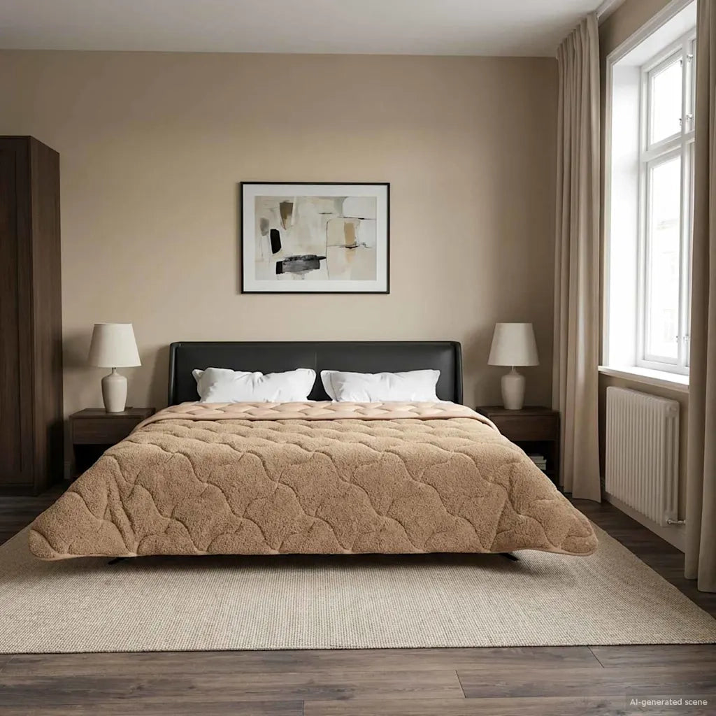 Piumone | Duvet Invernale Talpa 240 x 260 cm Microfibra e Fleece Teddy