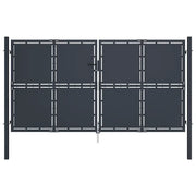 Cancello per Giardino in Acciaio 300x125 cm Antracite