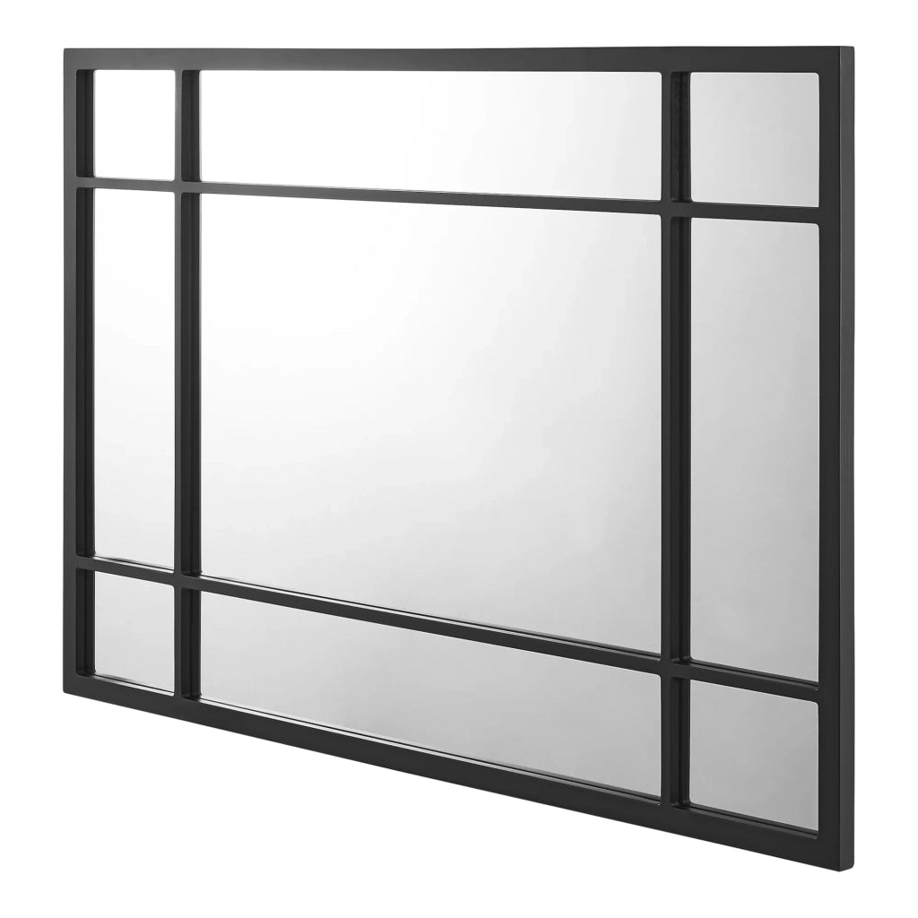 Specchio da parete rettangolare 90 x 60 cm nero opaco 03_0007894