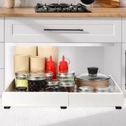 Lavatrice telescopica - ripiegabile per la cucina - ripiegabile da 32 cm a 52 cm - bianca - per l'archiviazione in cucina e bagno - senza bisogno di fori - acciaio inossidabile