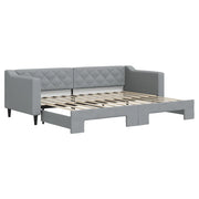 Divano letto | Sof¨¤ letto | Letto singolo Estraibile Grigio Chiaro 80x200 Tessuto