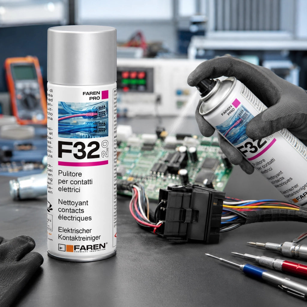 Faren f32 pulitore contatti spray sgrassante a rapida evaporazione 400ml 3 pezzi