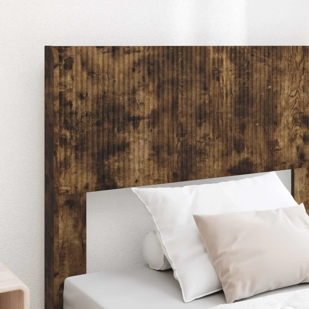 Struttura del letto con stoccaggio e testata Rovere Fumo