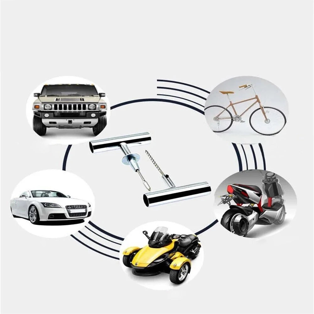 Kit Riparazione Pneumatici 33 in 1 – Alta Qualità e Durata | Per Auto, Moto, SUV, Camion