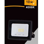 Trade Shop - Faretto Led Faro 10 Watt 900 Lm Ip65 Nero Luce Fredda Naturale Calda Ek02-10w-n - -bianco Naturale      -