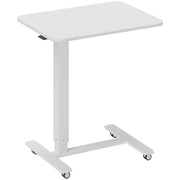 Scrivania a C regolabile in altezza, tavolo salvaspazio per laptop, scrivania regolabile in altezza, tavolino laterale con ruote per studio e