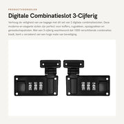 Chiusura Bagaglio - Combinazione Digitale - Chiave a 3 Digit - Accessori di Ricambio - Cassetto degli Strumenti - Alta Sicurezza - Chiusura della Valigia