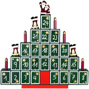 Calendario Avvento Albero di Natale in Legno 24 Cassetti Decorazioni Natalizie