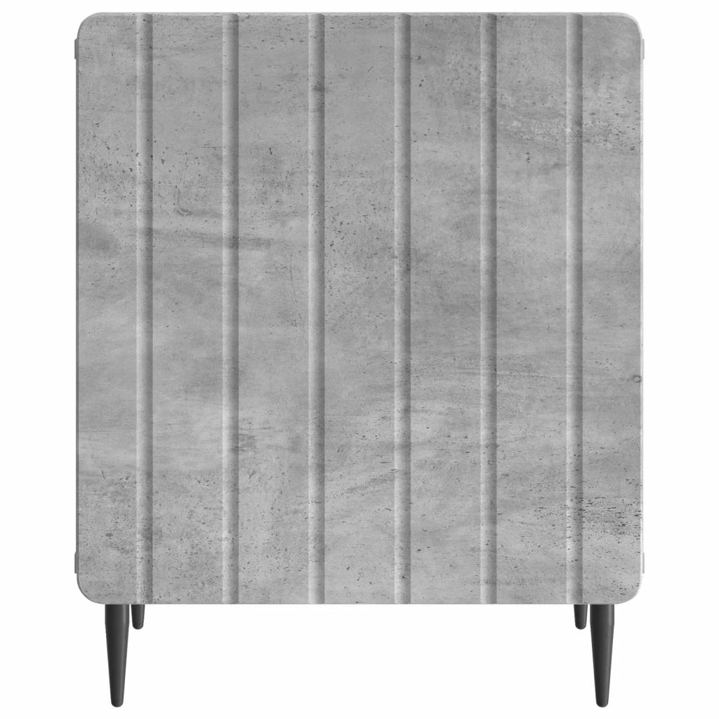 Comodino | Armadio da Notte | Mobiletto da notte Grigio Cemento 43 x 34,5 x 52 cm