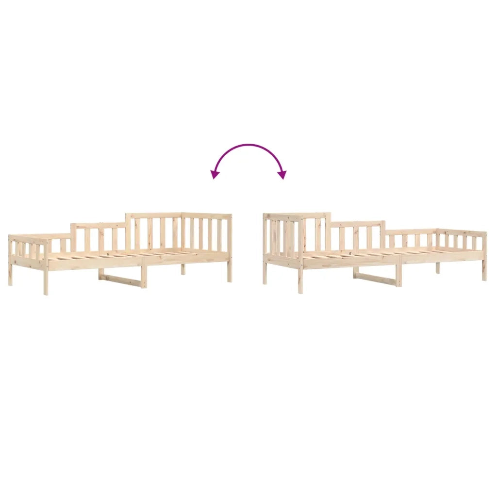 Dormeuse senza Materasso-Divano Letto-Struttura Letto 90x190 cm in Legno Massello di Pino 800877