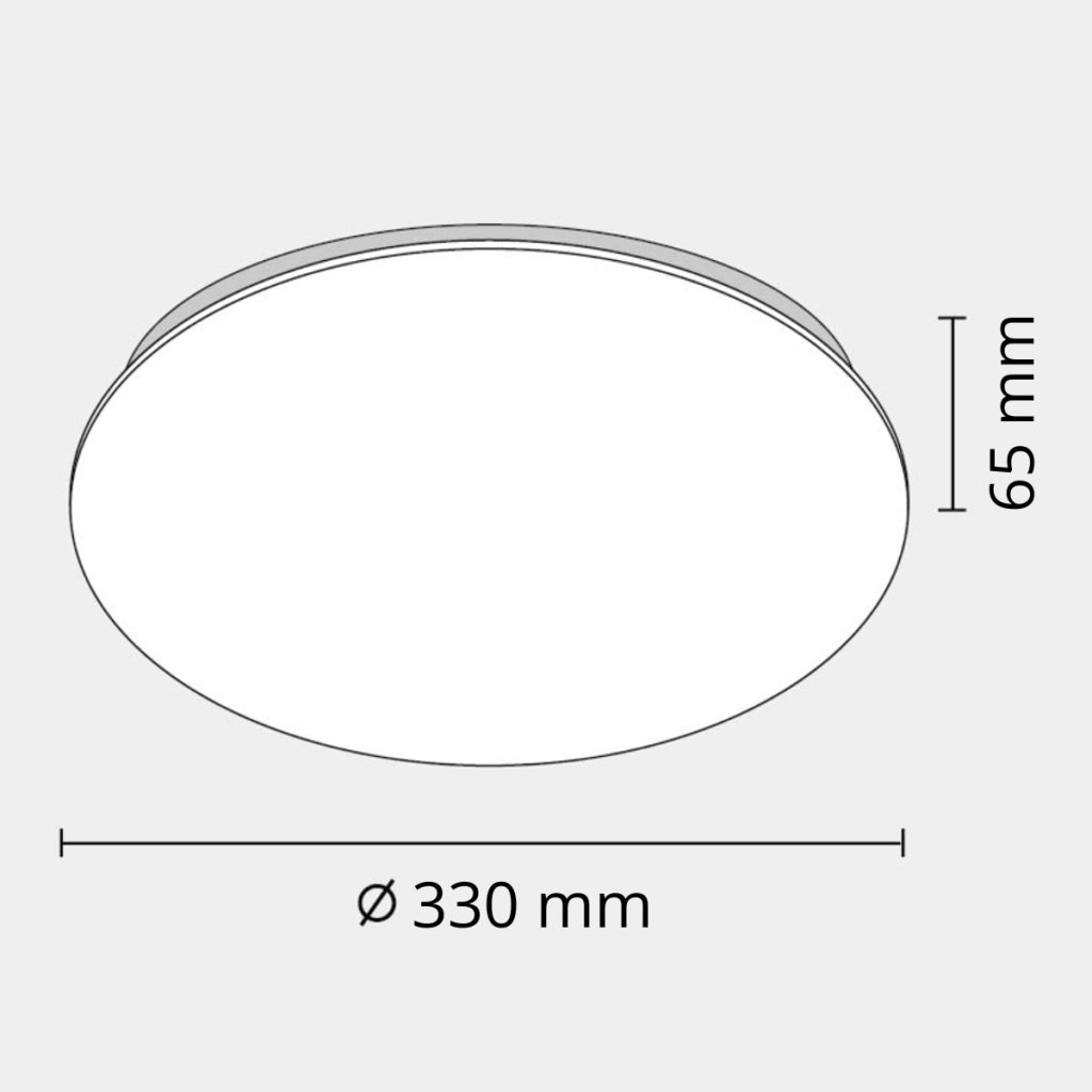 Plafoniera LED Polux ADAR 30cm 12W 4000K IP44 bianca
