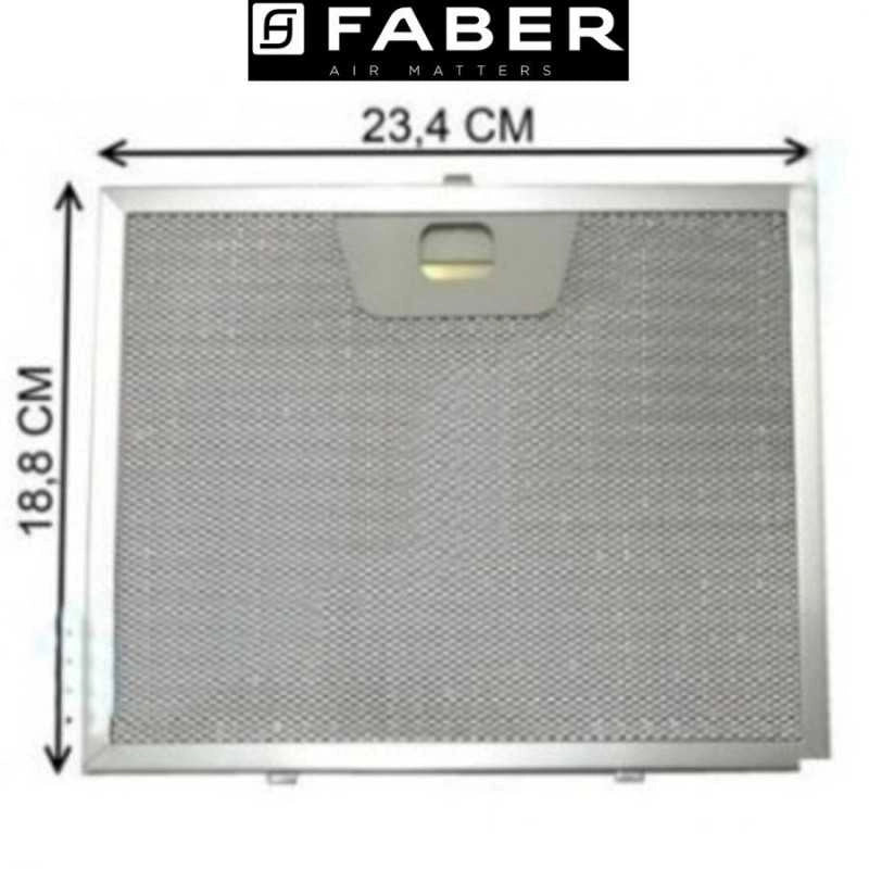 FILTRO CAPPA ALLUMINIO FABER MISURE 23,5cm x 18,8 Metallico 4268961 - FABER