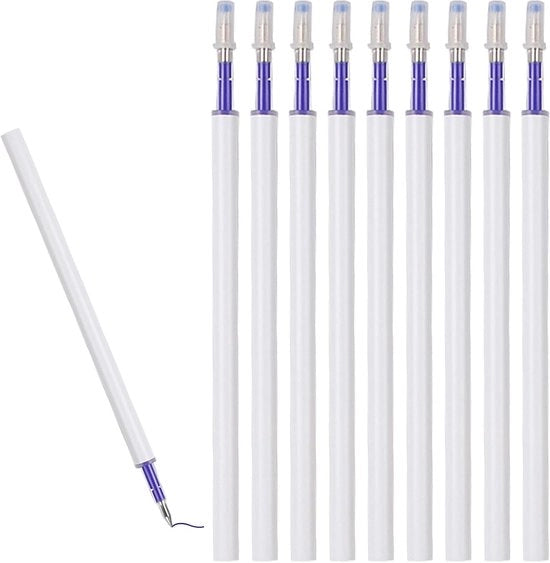 10x Stuzzicadenti di Ricambio per Matite Erasabili - Punto Blu 0.5mm, Inchiostro Sensibile al Calore, Adatto per Matite Erasabili