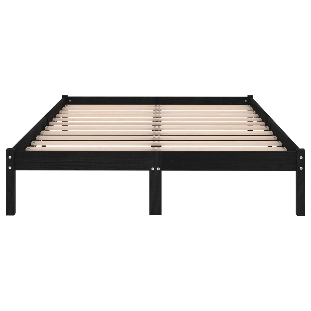 Giroletto Nero in Legno Massello 150x200 cm King Size 810026