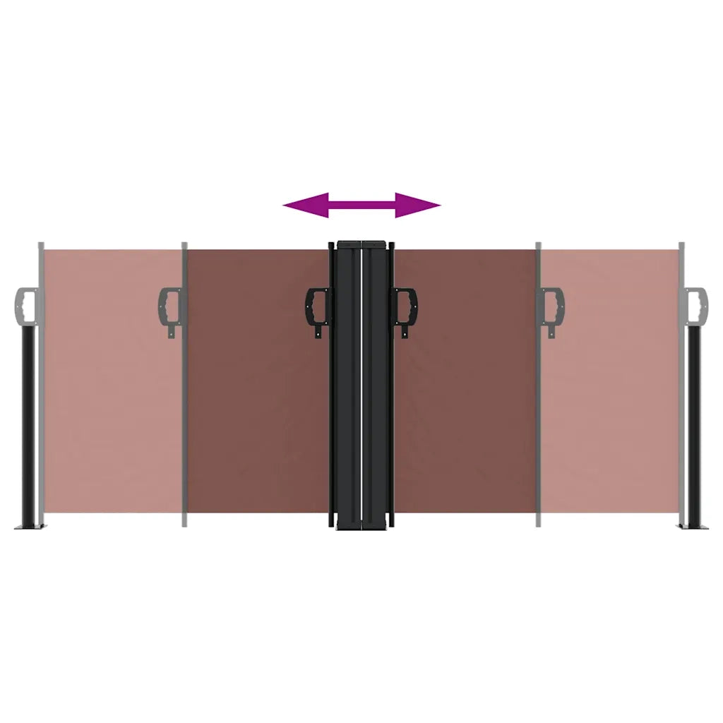 Tenda da Sole Laterale Retrattile-Tenda parasole per balcone per giardino Marrone 100x1000 cm 208276