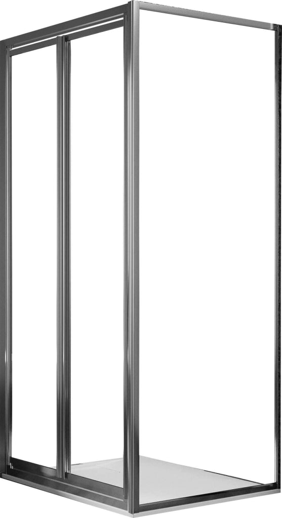 Box Doccia Angolare 70x75 cm 2 Ante Battenti in Cristallo Trasparente 4-6mm H185 Fosterberg Skagen Duo