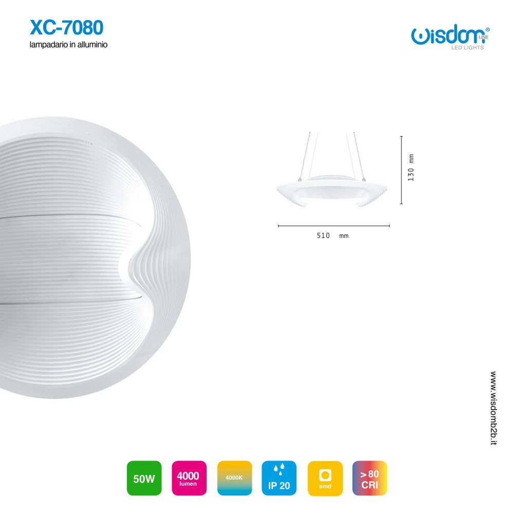 Trade Shop - Lampadario Lampada Disco Anello Tondo Luce Led Soffitto Sospensione Pendente Moderno -