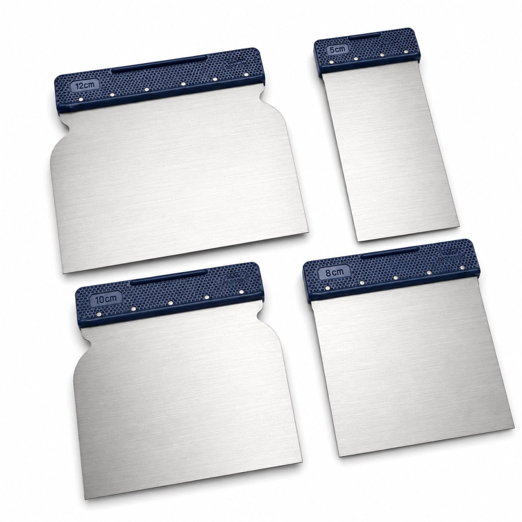 Set 4 Spatole Giapponesi Acciaio Flessibile 42/60/85/140 mm 61089