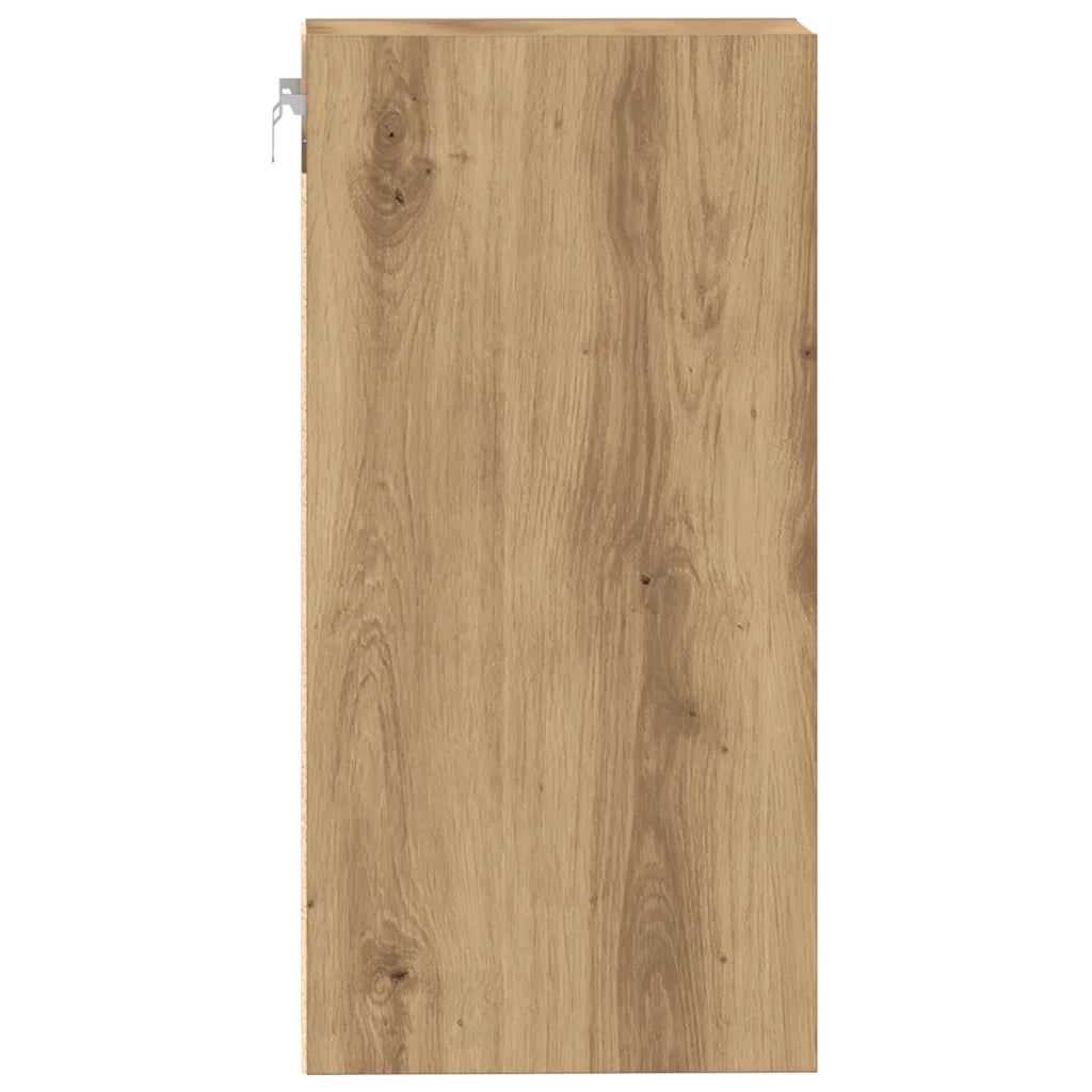 Pensile da cucina a parete dal design moderno 30 x 29,5 x 60 cm finitura in rovere ingegnerizzato realizzato artigianalmente 02_0050446