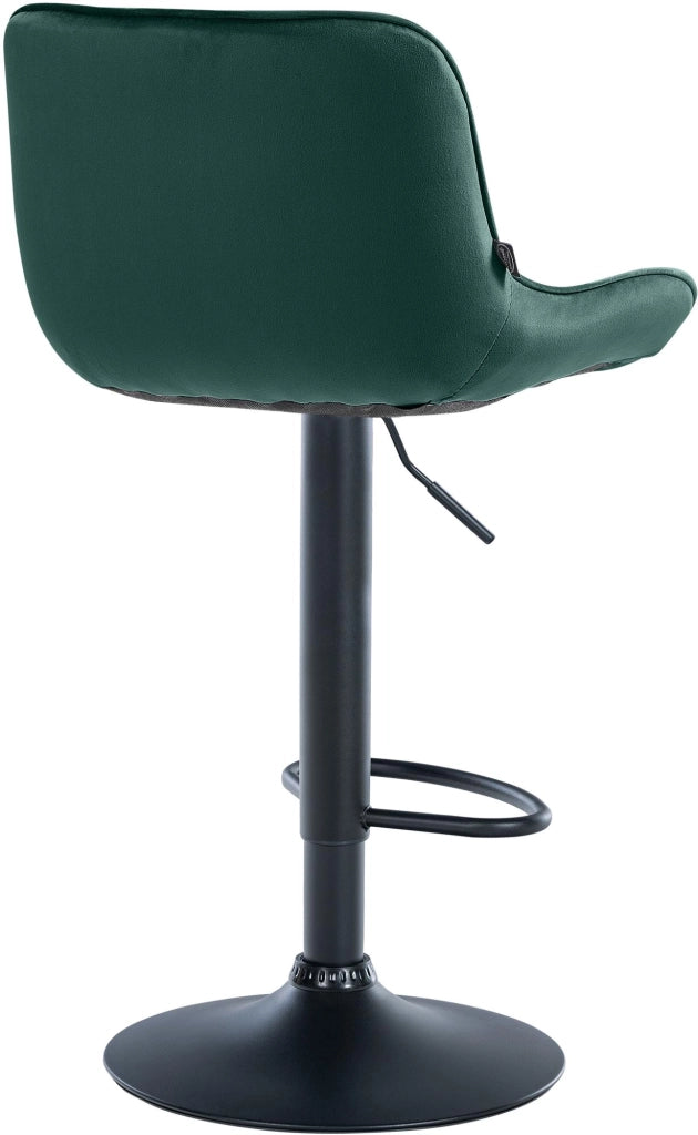 Set di 2 sgabelli da bar Vonore in velluto verde,nero