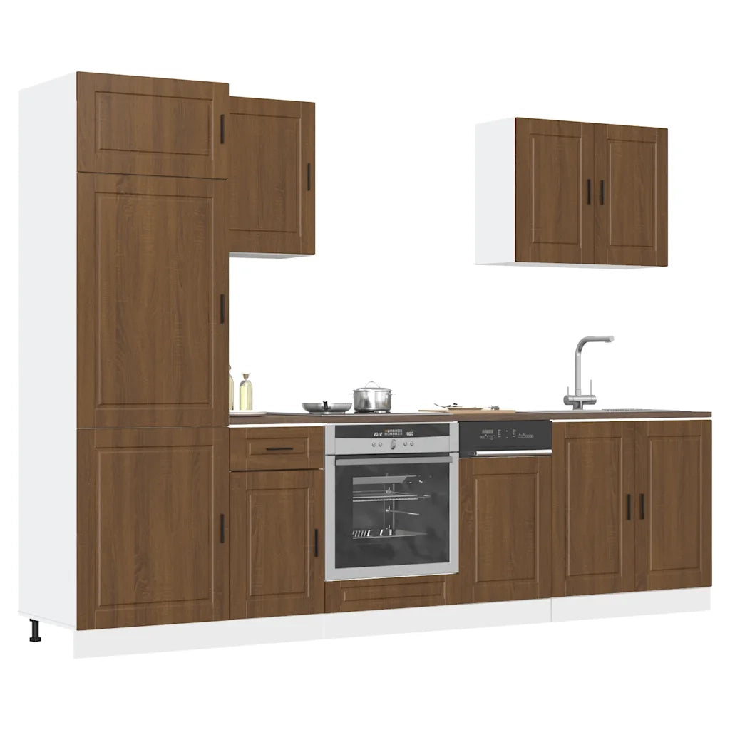 Set Mobili da Cucina 7 pz Porto Rovere Marrone in Truciolato 3314788
