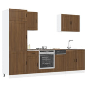 Set Mobili da Cucina 7 pz Porto Rovere Marrone in Truciolato 3314788