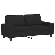 Divano | Divano da soggiorno | Sofa a 2 Posti Nero 120 cm in Tessuto