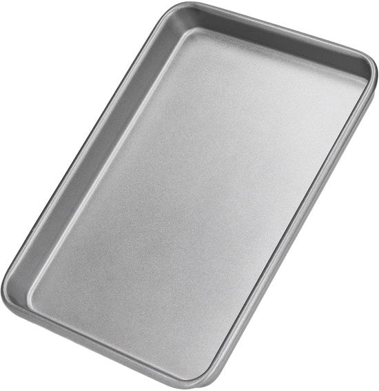 Piatto da forno in acciaio inossidabile - Forma rettangolare per biscotti - Durevole - Versatile - Adatto per forno