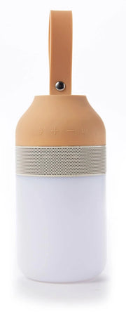 Altoparlante Bluetooth con Lampada LED 7,6x7,6x1,5 cm in Plastica Bianco Panna