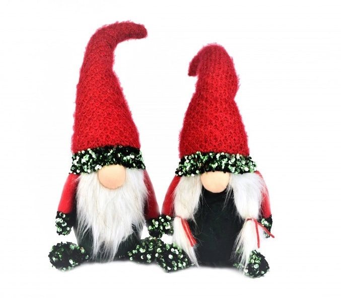 Gnomo Decorazione Natalizia Natale in Stoffa Medio 58 cm 2 Modelli