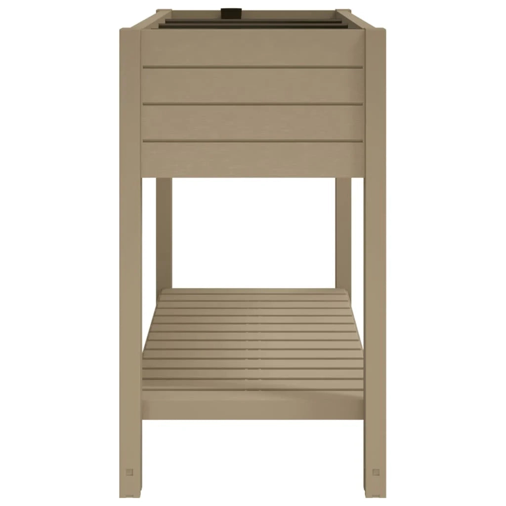 Fioriera rialzata per piante fiori terrazza giardino marrone chiaro 110 x 45 x 79 cm polipropilene 02_0039784