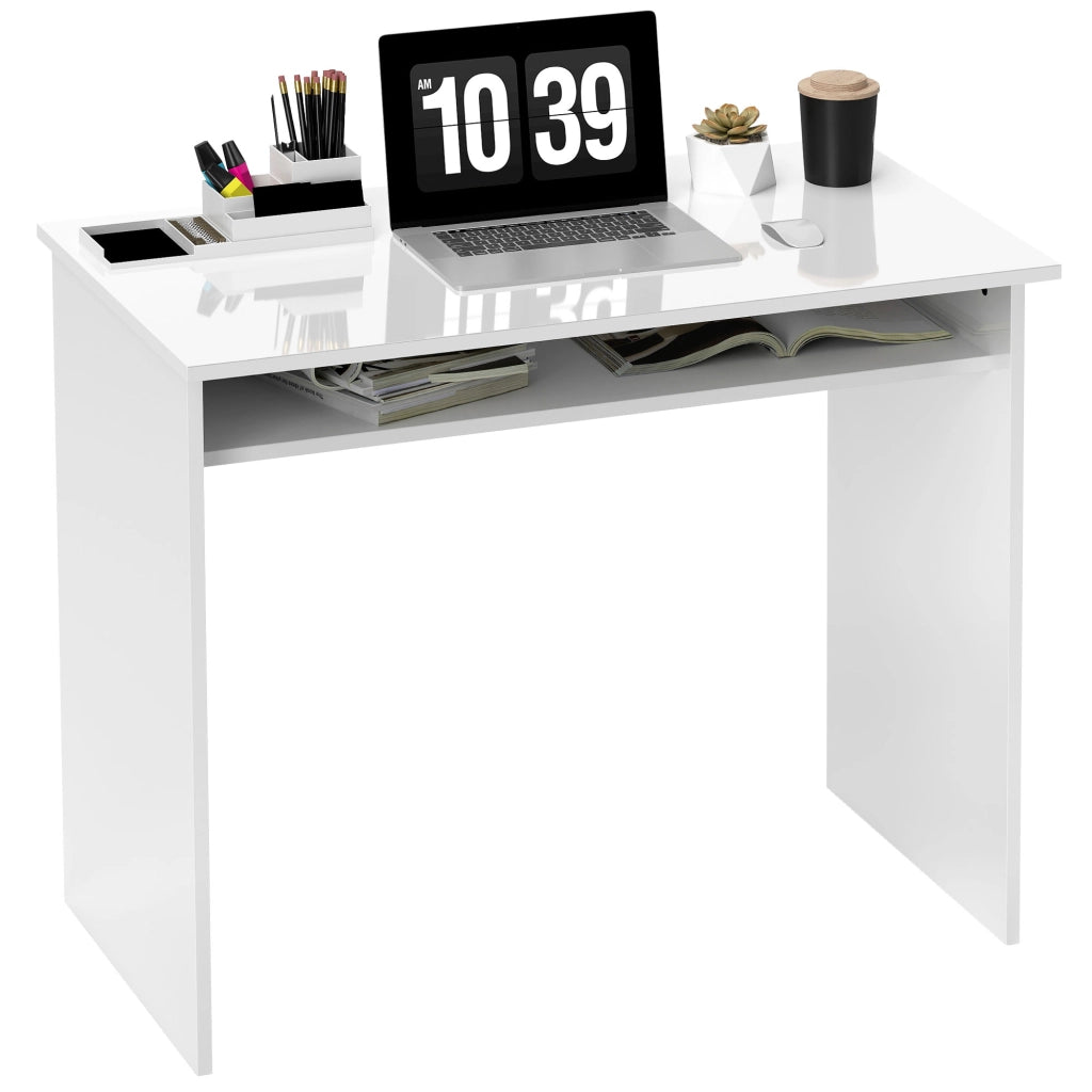 Scrivania computer con ripiano ¨C zephmum ¨C bianco 90x50x74 cm