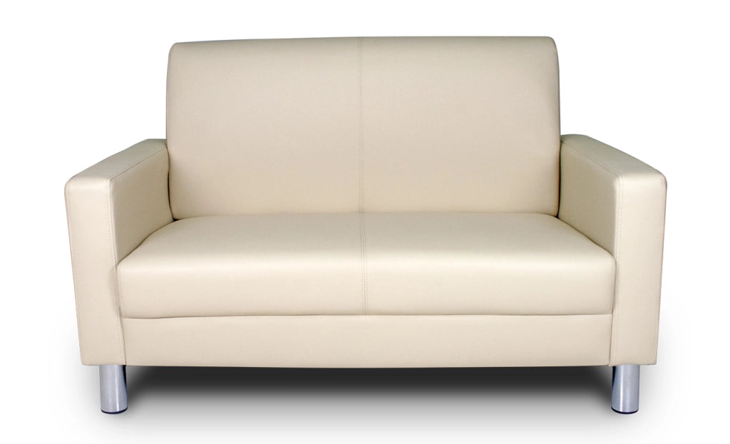 Divano 2 posti in ecopelle beige - Charlie - DI-CHA11PU