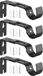 Girandola espandibile - Binario per tende - 4 pezzi - Maniglie per tende per pali - Per 20-25 mm