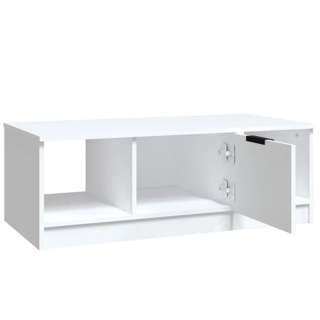 Tavolino da Salotto Bianco 102x50x36 cm in Legno Multistrato cod mxl 16350