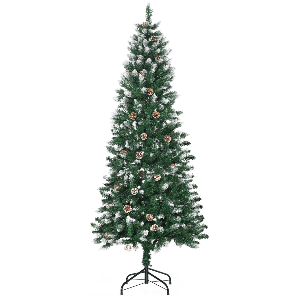 Albero di Natale Artificiale ¨C zephmum ¨C Verde 180 cm con base pieghevole