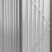 Casetta Box da Giardino 161,5x94,5x196 cm Porta Attrezzi con Catenaccio in Acciaio Marrone