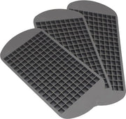 Set di 3 mini contenitori per cubetti di ghiaccio 160 pezzi - forma quadrata con cubetti di ghiaccio in silicone - contenitore per bar per cucina a forma di pudding - strumento per fare piccoli cubetti di ghiaccio - nero