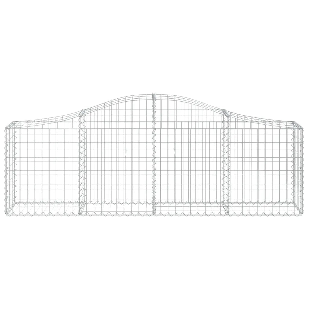 Cesti Gabbioni ad Arco 12 pz 200x30x60/80 cm Ferro Zincato 3145398