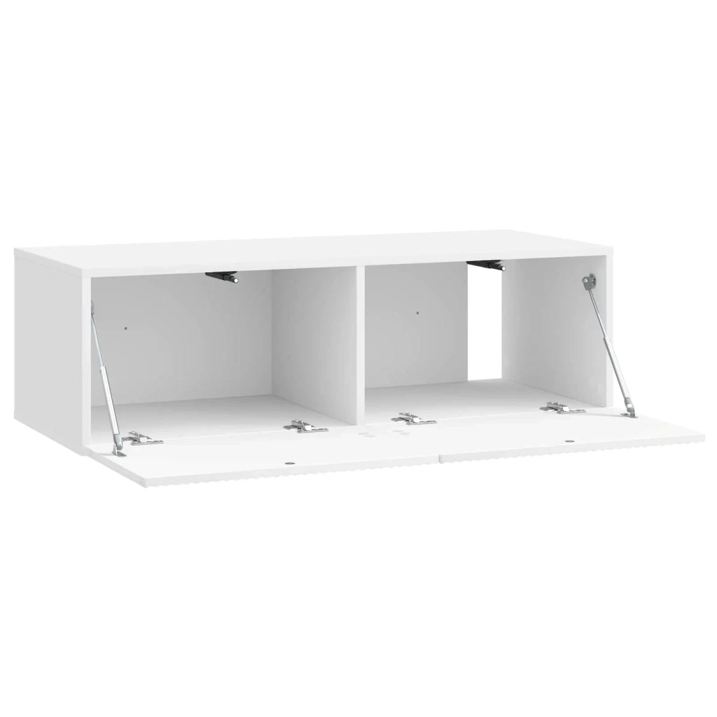 Mobile Porta TV da Muro Bianco Lucido 98 x 41 x 30 cm 898529