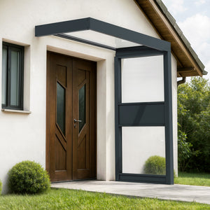 Canopia Sophia Pensilina Da Esterno 215X95 cm + Parete laterale
 Grigio / Trasparente