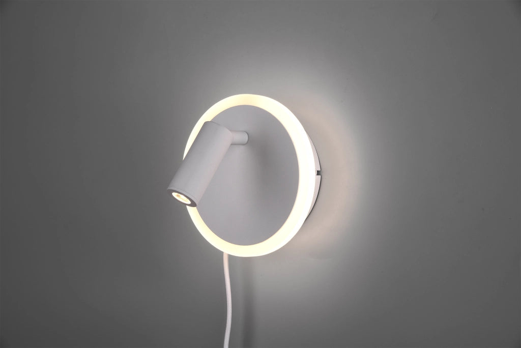 Applique Parete Led Doppia Illuminazione Moderna Bianco Jordan GD Trio