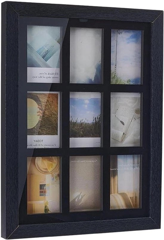 Framo per carte da collezione a muro - Adatto per 9 carte - Display per carte da sport - Nero - Basket, Calcio, Hockey - Formato standard