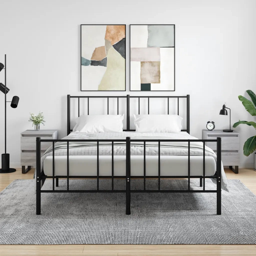 Comodini 2pz-Set di 2 Tavolino da notte Grigio Sonoma 40x35x50 cm in Legno Multistrato 606404