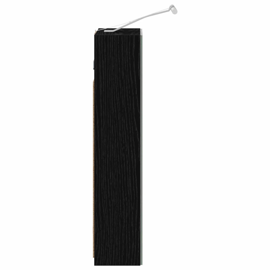 Mobiletto per specchio da bagno Rovere Nero 30 x 10,5 x 50 cm 889016