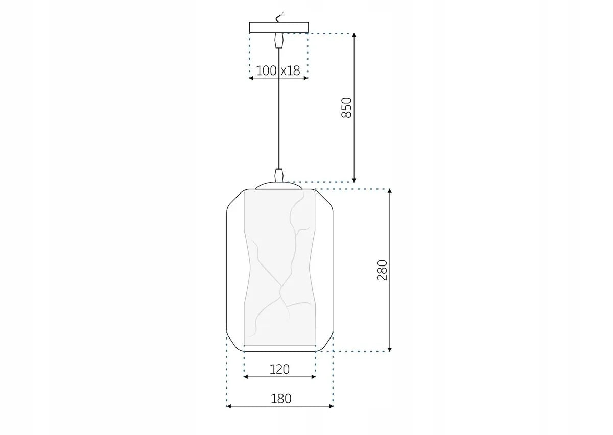 Lampada White Marble APP909-1CP