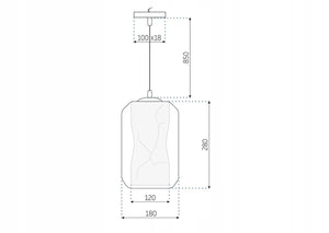 Lampada White Marble APP909-1CP