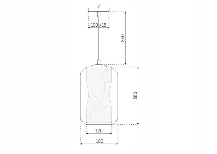 Lampada White Marble APP909-1CP