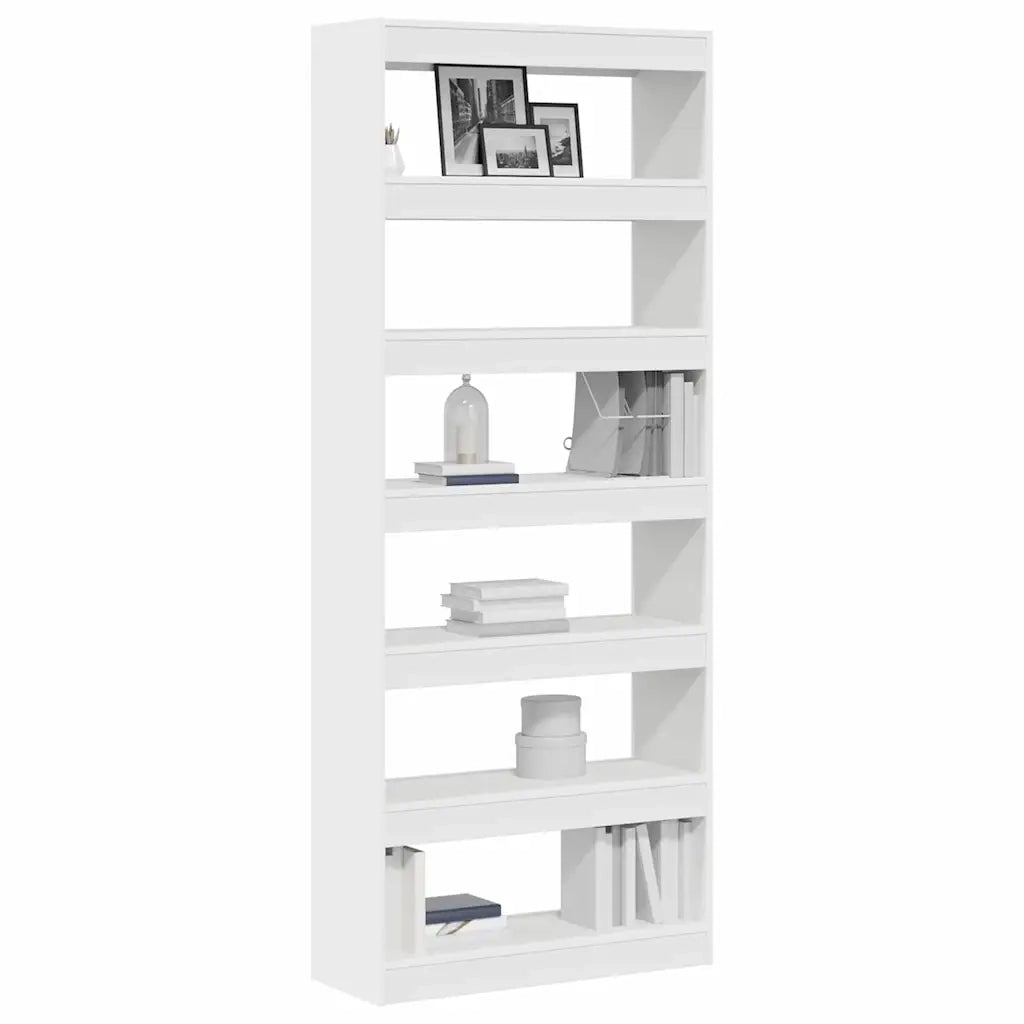 Armadio per Libri Bianco 80 x 30 x 198 cm Legno multistrato 3333916