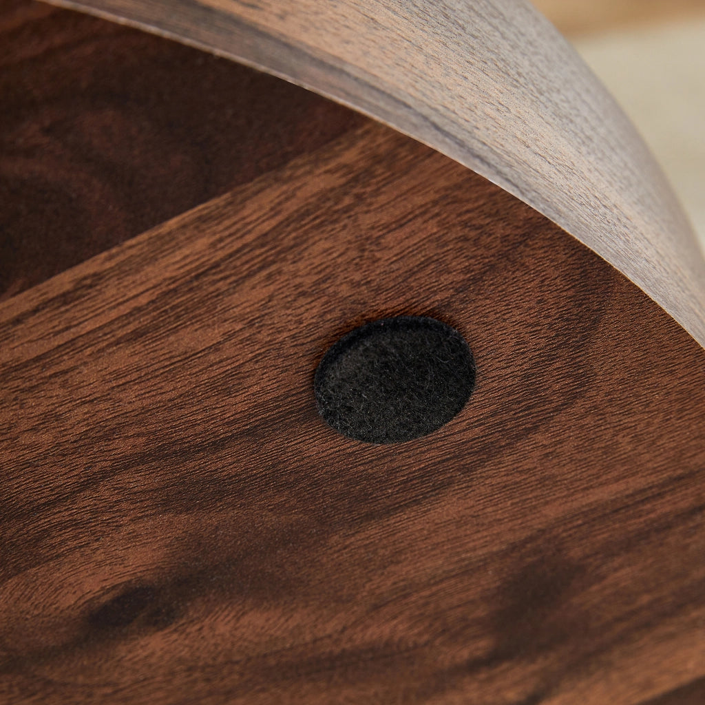 Tavolino da caffè a doppio ripiano con piano in vetro - per soggiorno - in MDF e vetro - 78.5×78.5×24.5 cm - trasparente e noce